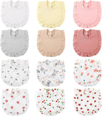 Geyoga 12 Pack Muslin Baby Bibs Adjustable Bandana Drool Bib by Geyoga