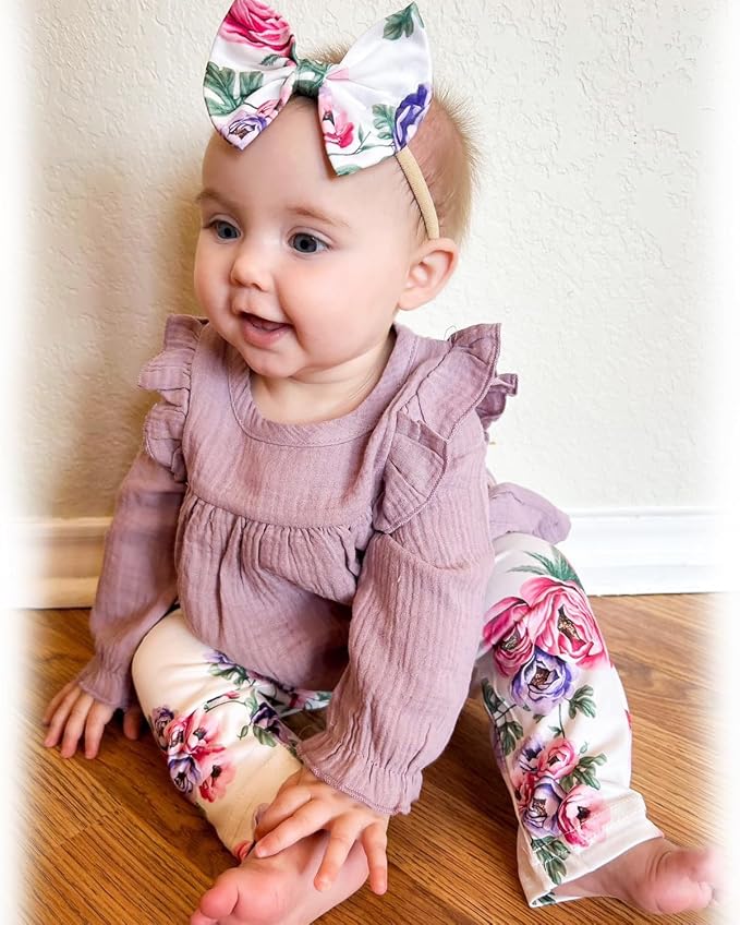 HINTINA Infant Baby Girl Long Sleeve Fall Winter Outfits - Image 3