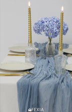 FEXIA 3 Pack Dusty Blue Table Runner 35x120 Inches - Image 7