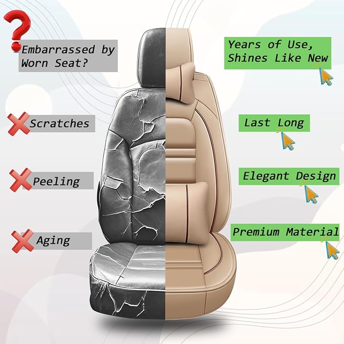 Car Seat Covers for Chrysler Car Town and Country 2000-2016 | 5-Seats Seat - Image 8