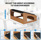 Ergonomic Foot Rest, 4 Adjustable Height Foot Stool, Footrest Under Desk， Soft - Image 4