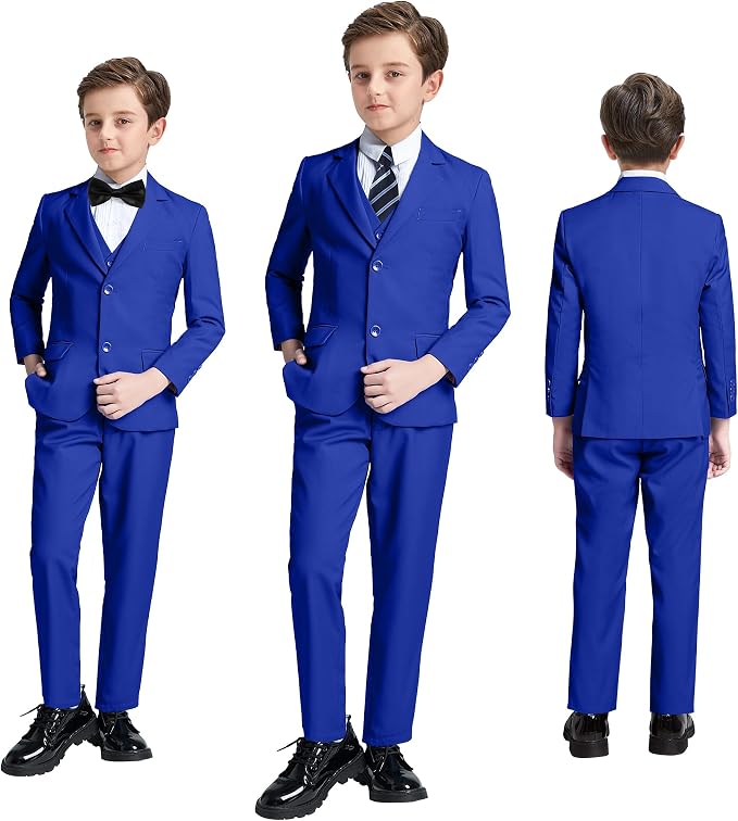 JPF Boy's Formal Suit Set Slim Fit Kids Tuxedo Suits - Image 6