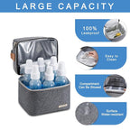 Breastmilk Cooler Bag with Ice Pack Fits 6 Baby Bottles up to 9 Ounce, Breast - Image 4