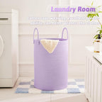 Laundry Basket, Woven Cotton Rope Laundry Hamper, 40L - Image 5