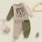 Toddler Baby Boy Fall Winter Outfit Long Sleeve Letter Print Sweatshirts and - Image 2