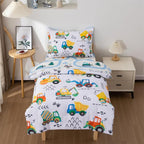 NTBED 4 Pieces Construction Toddler Bedding Set by NTBED