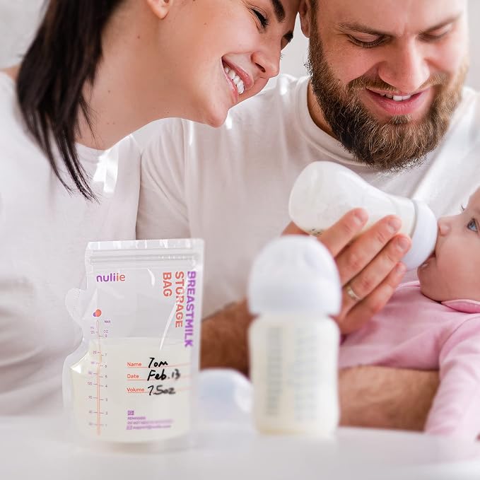 Nuliie 80 Pcs Breastmilk Storage Bags, 8 OZ Breast Milk Storing Bags, BPA Free - Image 9