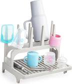 PopYum Seattle Gray Space Saving Drying Rack from 100% Recycled Bottles by PopYum