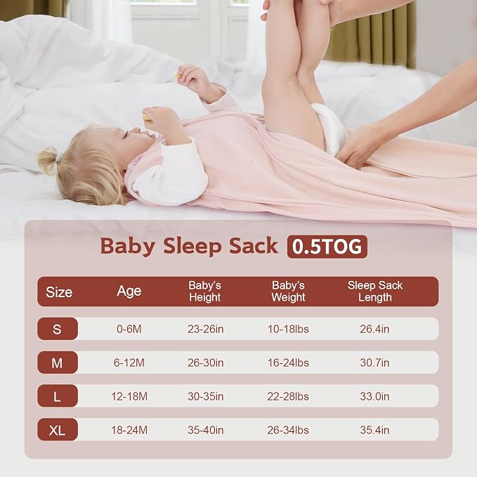 Baby Sleep Sack 12-18 Months Baby Wearable Blanket 100% Cotton TOG 0.5 2-Way - Image 4