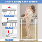 40.5" Extra Tall Baby Gate for Stairs, 29.6"-40.5" Extra Wide Dog Gate Indoor - Image 5