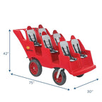 Angeles Bye Bye Buggy 6 Passenger Stroller, Sturdy Daycare Stroller - Image 2