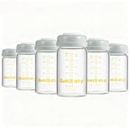 Breast Milk Storage Bottles 180ml 6oz BPA-Free Leak-Proof Baby Bottle by Qmibaby