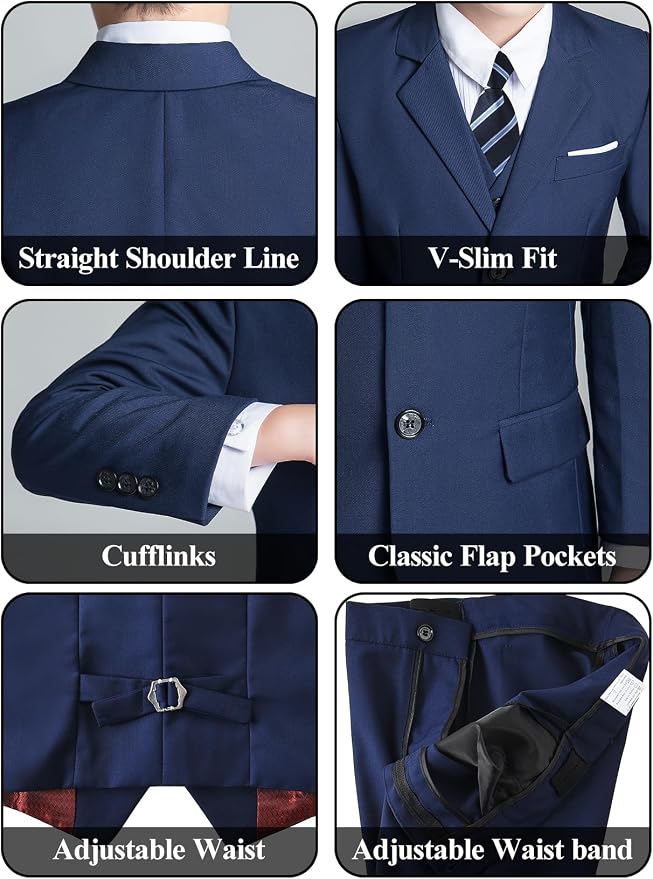 Boys' 5 Piece Formal Suit Set - Image 5