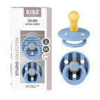 BIBS Pacifiers - Studio 2 Pack | Round Nipple Baby Pacifier | BPA Free Natural by BIBS
