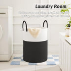 Laundry Basket, Woven Cotton Rope Laundry Hamper, 80L - Image 2