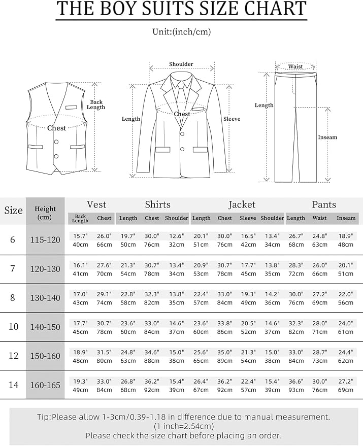A&J DESIGN Boys 7-Piece Formal Suit Ring Bearer Outfit - Image 6