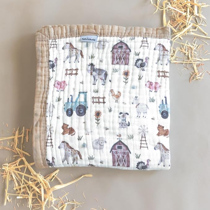 Organic Cotton Muslin Baby Blanket - Image 2