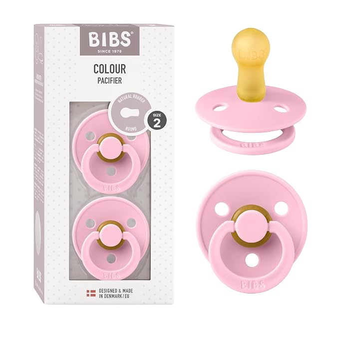 BIBS Pacifiers Colour Collection | Natural Rubber Baby Pacifier | Set of 2 by BIBS