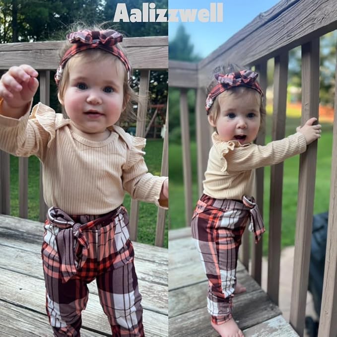 Aalizzwell Preemie Newborn Infant Baby Girls Clothes Ribbed Romper Bodysuit - Image 2