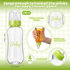6 Sets Bottle Chug Baby Shower Games Juegos Para Plastic Baby Bottles Bibs Hat - Image 2
