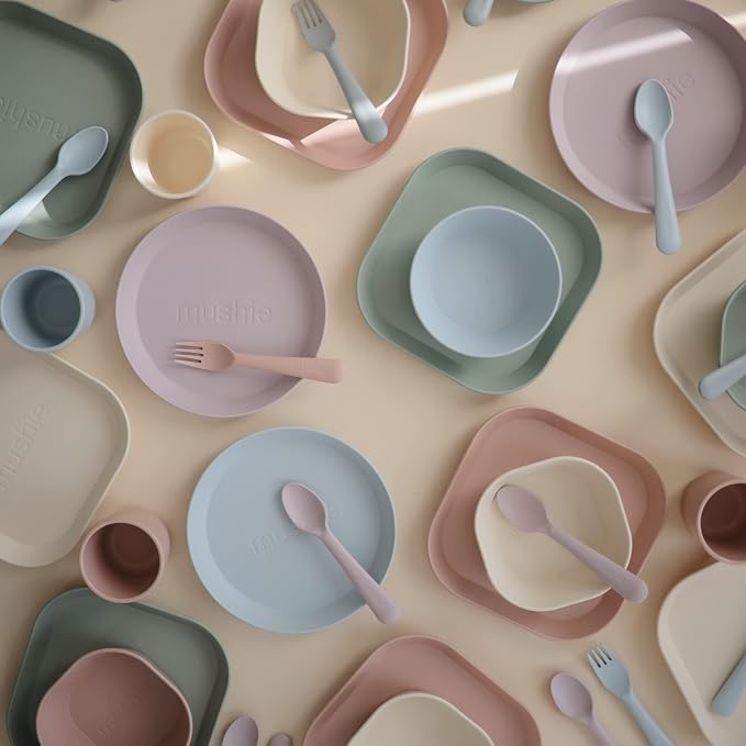 mushie Round Dinnerware Plates for Kids | Made in Denmark - Image 7