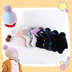 Baby Beanie Hat Pom Full Hood Hat Toddler Winter Hat Fleece Earflap Cap - Image 5