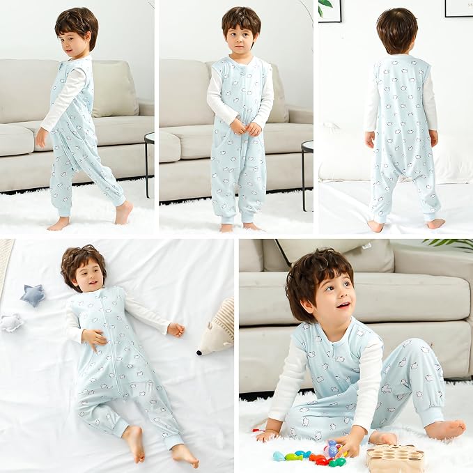 WONDAY Toddler Sleep Sack with Feet, 0.5 Tog Sleeping Sacks - Image 6