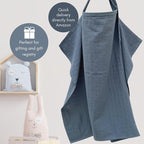 MOZAH 100% Organic Cotton Muslin Nursing Cover - Image 8