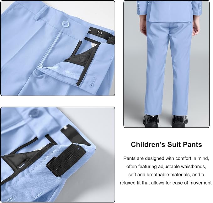 Boys Suit for Kids Teens Formal 5 Piece Tuxedo Suit Set - Image 4