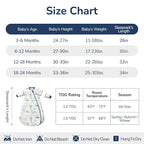 Baby Sleep Sack 12-18 Months, Cotton Detachable Long Sleeve Sleep Sack - Image 7