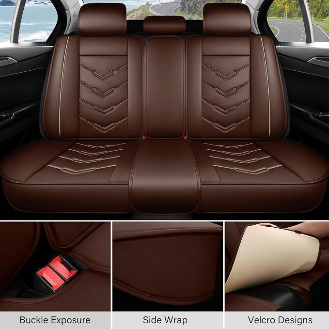 Leather Car Seat Covers Fit for LR Defender 2020-2025, 5 Seater Waterproof and - Image 4