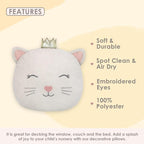 MON AMI Linen Kitty Accent Décor Pillow - Image 3