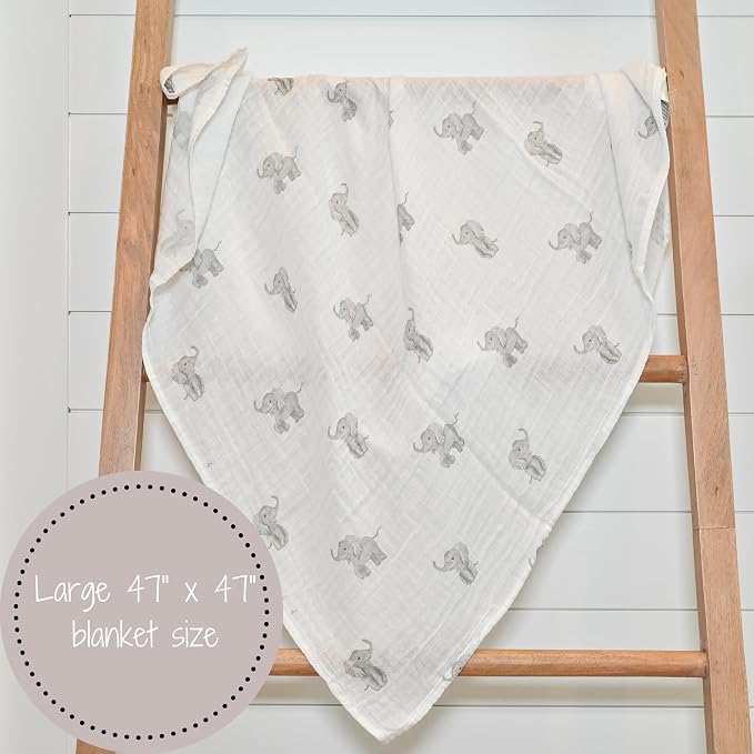 LollyBanks Muslin Swaddle Blankets, Large 47 x 47 Inches Baby Blanket - Image 7