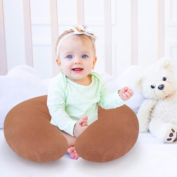 Accmor 2 Pack Muslin Nursing Pillow Covers, 100% Cotton Soft Nursing Covers - Image 5