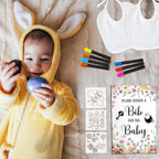 Newwiee 55 Pcs White Bibs for Baby Decorating Design a Bib Decorate Plain - Image 5