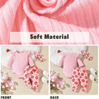 Aalizzwell Preemie Newborn Infant Baby Girls Clothes Ribbed Romper Bodysuit - Image 3