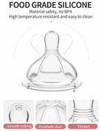Glass Baby Bottles, Anti Colic Breastfeeding Bottle - Image 7