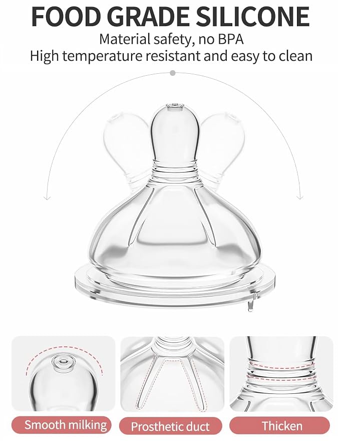 Glass Baby Bottles, Anti Colic Breastfeeding Bottle - Image 7