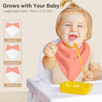 Muslin Baby Bibs, Soft Triangular Baby Bandana Drool Bibs - Image 5