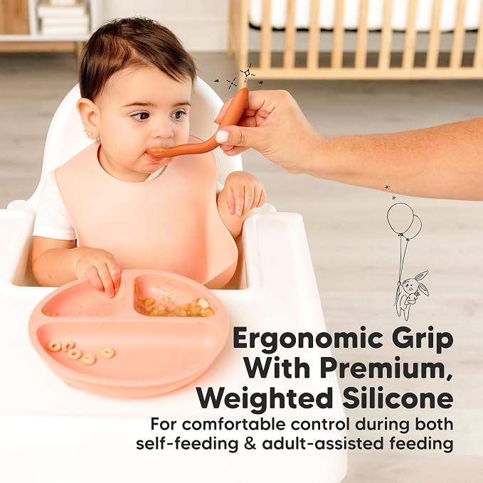 KeaBabies Silicone Baby Spoons, Self Feeding 6-12 months - Image 5