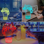 FULLOSUN Chameleon 3D Night Light Lizard Projection LED Lamp Baby Nursery - Image 4
