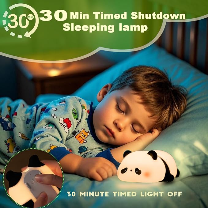 Squishy Cute Panda Night Light, Voice Controlled Light - Image 3