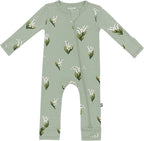 KYTE BABY Unisex Rayon Made From Bamboo Zippered Rompers 0-24 Months by KYTEBABY