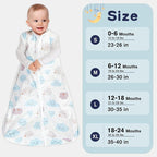 Newborn Sleep Sack Baby Swaddle, 0-12 Months, 3-Way Adjustable Wearable Blanket - Image 3