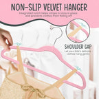 50 Premium Kids Velvet Hangers - Image 6