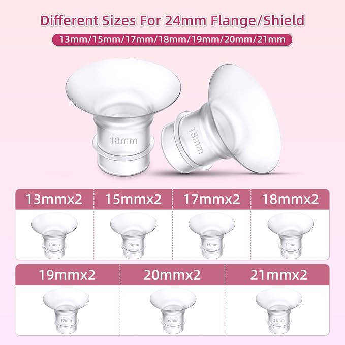 Flange Inserts for Medela, Spectra 24mm Shields/Flanges, Willow Wearable Cups - Image 4