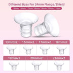 Flange Inserts 16mm for Medela, Spectra 24mm Shields/Flanges, Compatible - Image 4