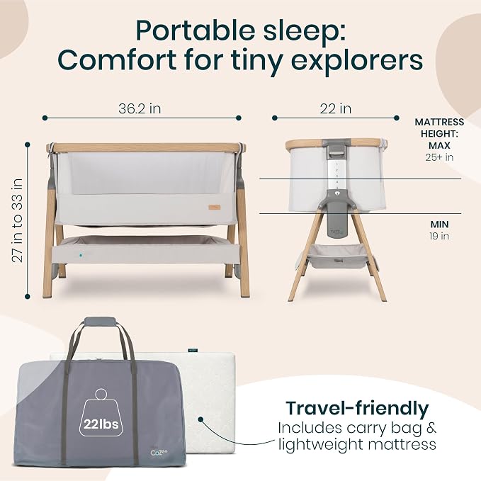 Tutti Bambini CoZee® 2-in-1 Baby Bassinet & Bedside Sleeper - Image 6