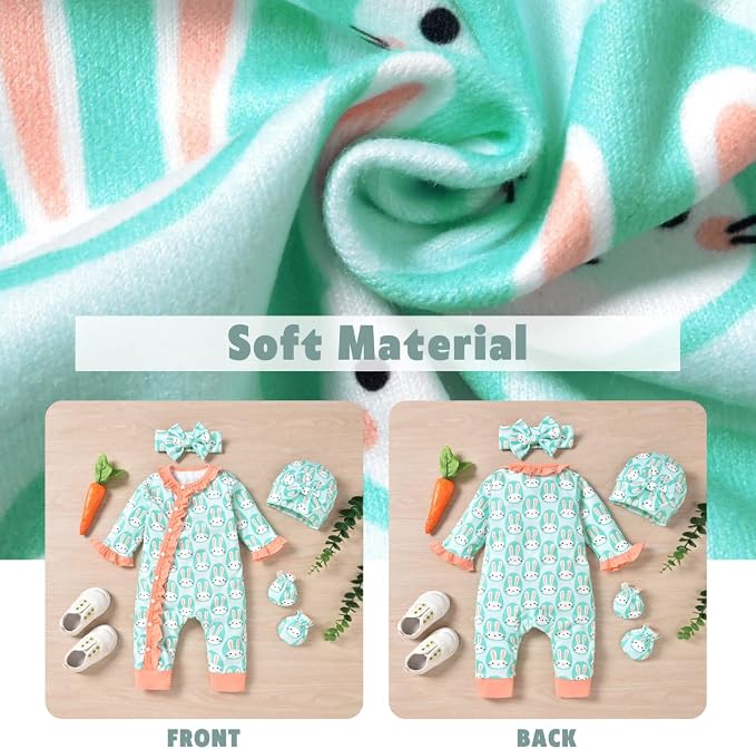 Aalizzwell Baby Girls Romper Outfit Fall Winter Clothes - Image 3