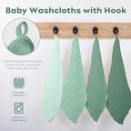 Yoofoss Muslin Baby Washcloths 100% Organic Cotton Face Towels 6 Pack Wash - Image 6